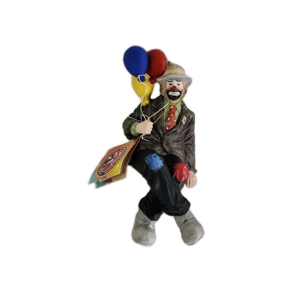 Emmett Kelly Jr Seated Clown Flambro Wind Up Musical Figurine Signed G303 - Darktower Media