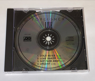 FOREIGNER *** Live *** VERY RARE 4-TRACK USA PROMO CD Love Maker, Not Fade Away