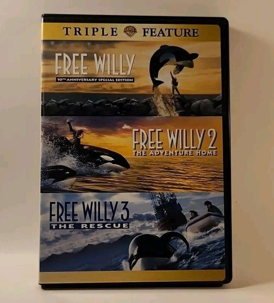 Free Willy/Free Willy 2/Free Willy 3 (DVD, 2006, 2 - Disc Set, Dual Side) USA - Darktower Media