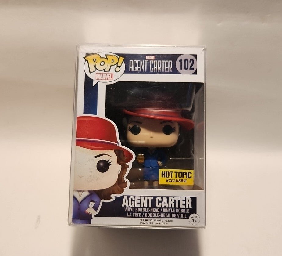 Funko Pop Marvel Agent Carter with Golden Orb  102, Hot Topic Exclusive - Darktower Media