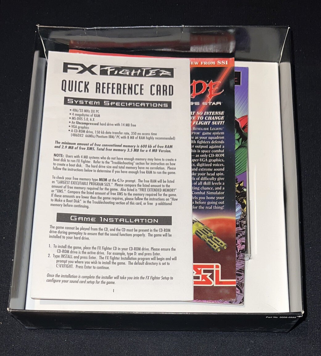FX FIGHTER CD ROM PC BIG BOX COMPLETE WITH COMIC! 1995 GTE RARE Scratch Free Cd - Darktower Media