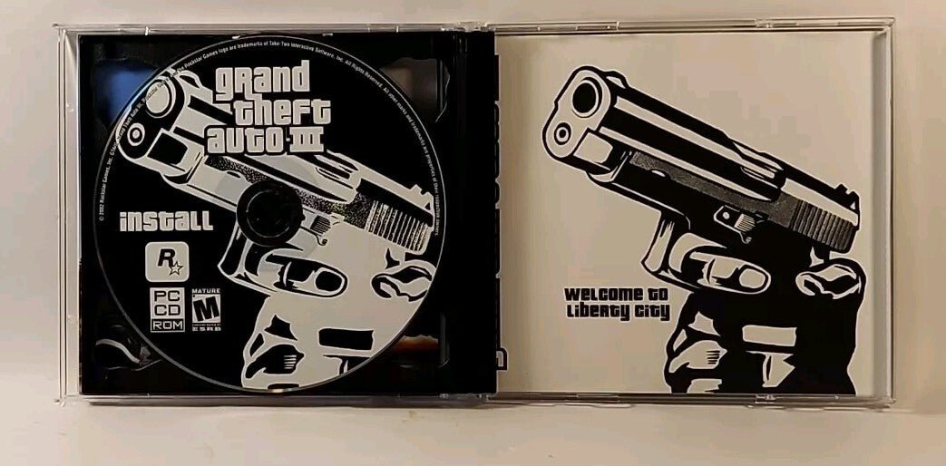 GRAND THEFT AUTO III 3 PC ROM 2002 (2 CD set JC NM) - Darktower Media