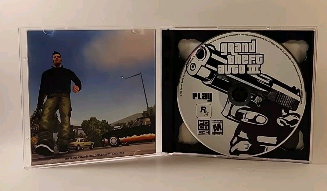 GRAND THEFT AUTO III 3 PC ROM 2002 (2 CD set JC NM) - Darktower Media