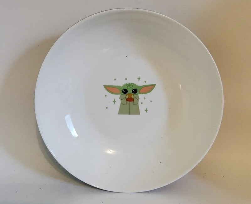 Grogu Snack Time (Star Wars: The Mandalorian) 9 inch Ceramic Bowl - Darktower Media