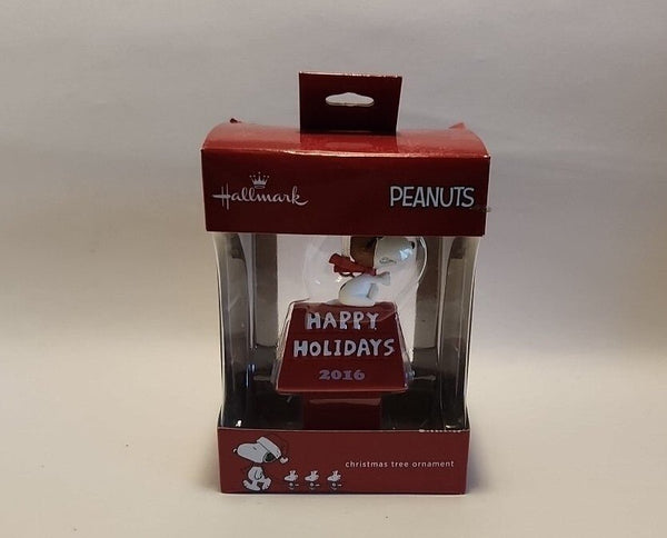 Hallmark Peanuts Snoopy 2016 Christmas Tree Ornament Happy Holidays - Darktower Media