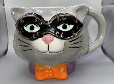 Halloween Grey Cat Mug 20 oz New