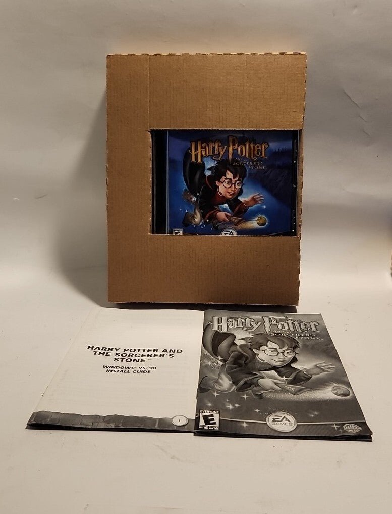 Harry Potter And The Sorcerer's Stone (PC CD - ROM, 2001) Game Big Box EUC NO CARD - Darktower Media