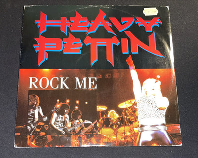 Heavy Pettin-Rock Me 3 Track 12” Vinyl Single Uk Produced By Brian May Vg+