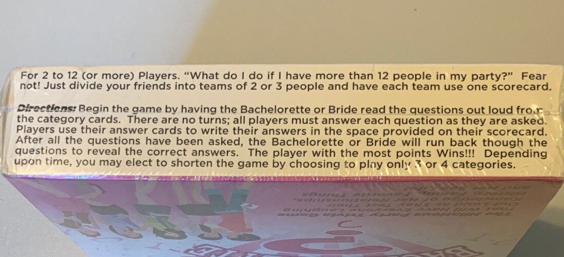 How Well Do You Know The Bride Trivia Game, Adult Bachelorette Party Play, New - Darktower Media