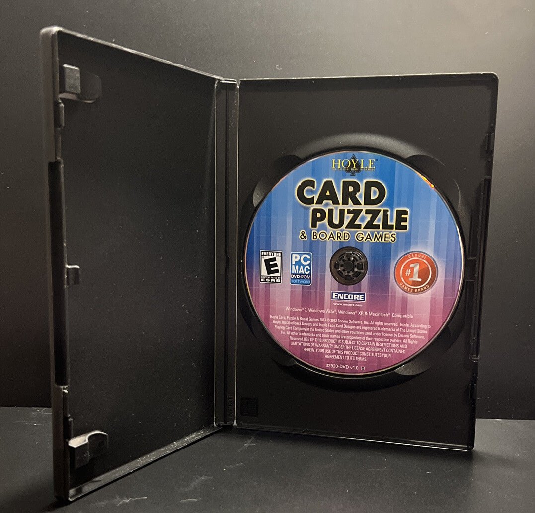 Hoyle Card Puzzle & Board Games DVD - Rom PC Mac Game Windows XP OS - X Near Mint - Darktower Media