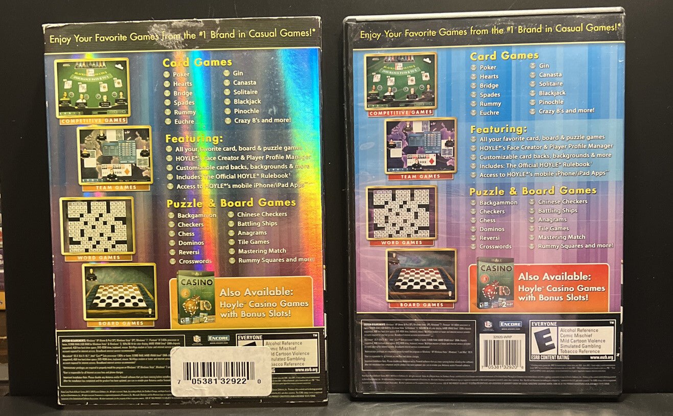 Hoyle Card Puzzle & Board Games DVD - Rom PC Mac Game Windows XP OS - X Near Mint - Darktower Media