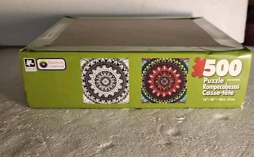 Karmin Mandalas Color A Puzzle Adult Coloring Puzzle 500 PC 16 X 20 NEW - Darktower Media