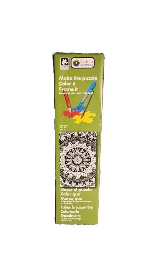 Karmin Mandalas Color A Puzzle Adult Coloring Puzzle 500 PC 16 X 20 NEW - Darktower Media