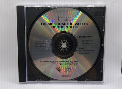 K.D Lang Theme From The Valley Of The Dolls Warner Bros Promo Cd 3 Track Nm