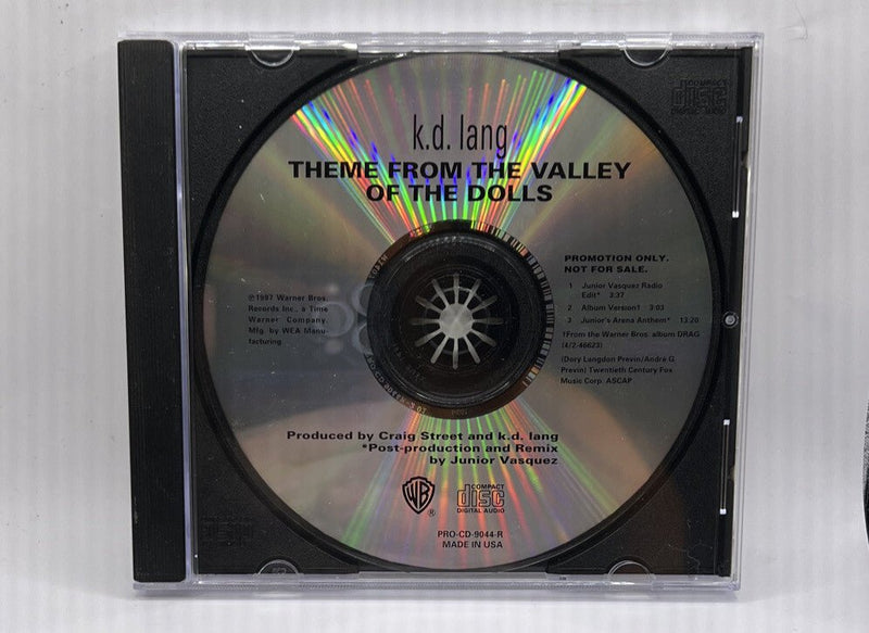 K.D Lang Theme From The Valley Of The Dolls Warner Bros Promo Cd 3 Track Nm - Darktower Media