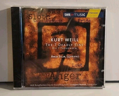 Kurt Weill- The 7 Deadly Sins (CD) Album Hainssler Classics Germany w1s4 3197