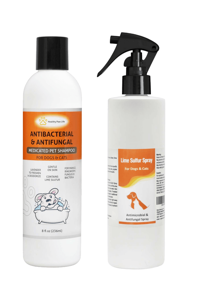 Lime Sulfur Pet Shampoo and Spray (8 oz each) - Darktower Media