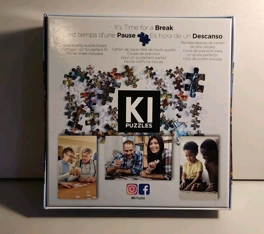 Linda Picken Jigsaw Puzzle "Let's Play Football" 550 Pieces 24"x18" Factory seal - Darktower Media