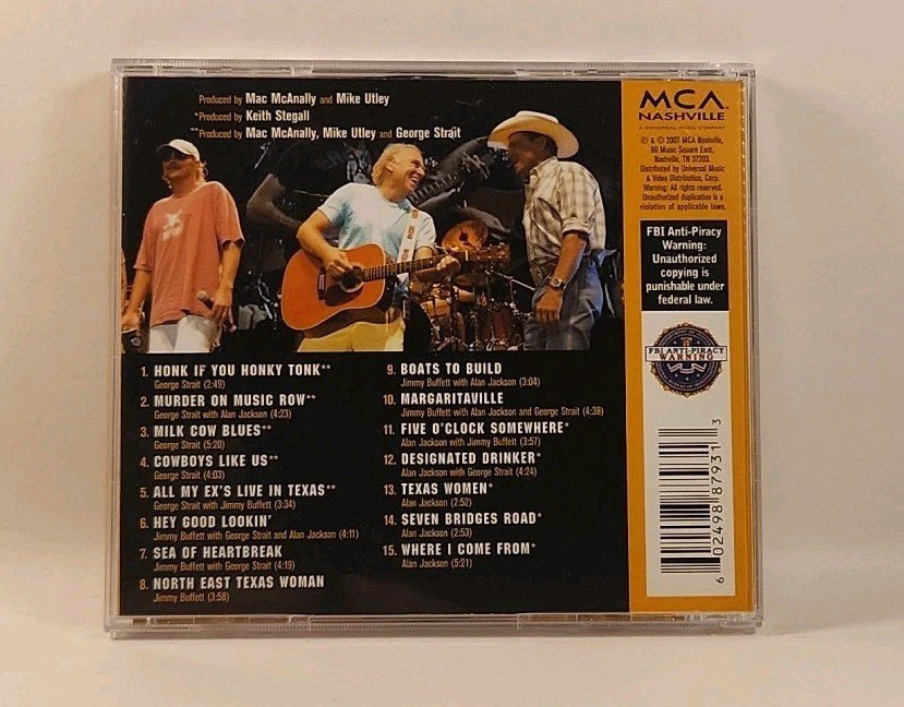"Live at Texas Stadium" by Jackson, Alan /Strait, George /Buffett, Jimmy CD 3604 - Darktower Media