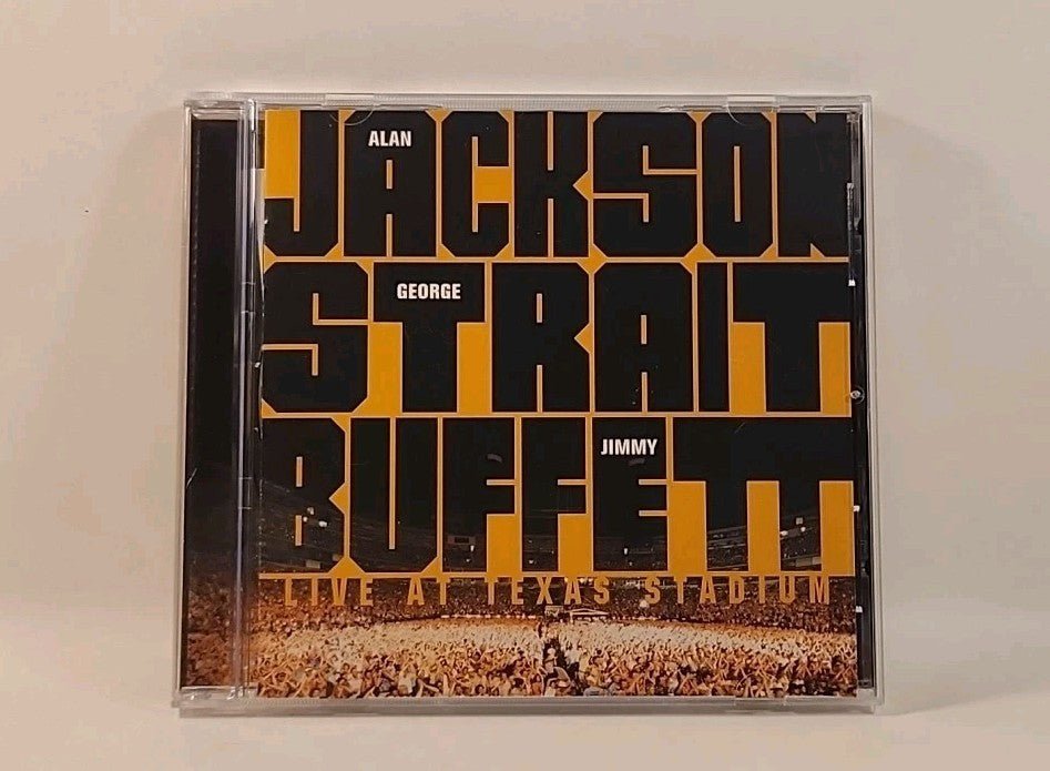 "Live at Texas Stadium" by Jackson, Alan /Strait, George /Buffett, Jimmy CD 3604 - Darktower Media