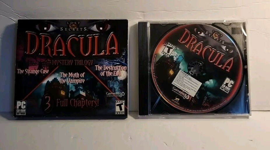 Lost Secrets: Dracula Mystery Trilogy (PC CD, 2011, GameMill) - Darktower Media