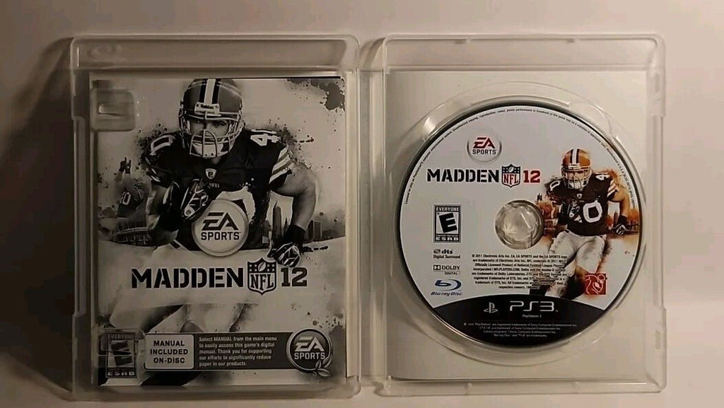 Madden NFL 12 (Sony PlayStation 3, 2011) Complete with manual NM r1s7 0762 - Darktower Media