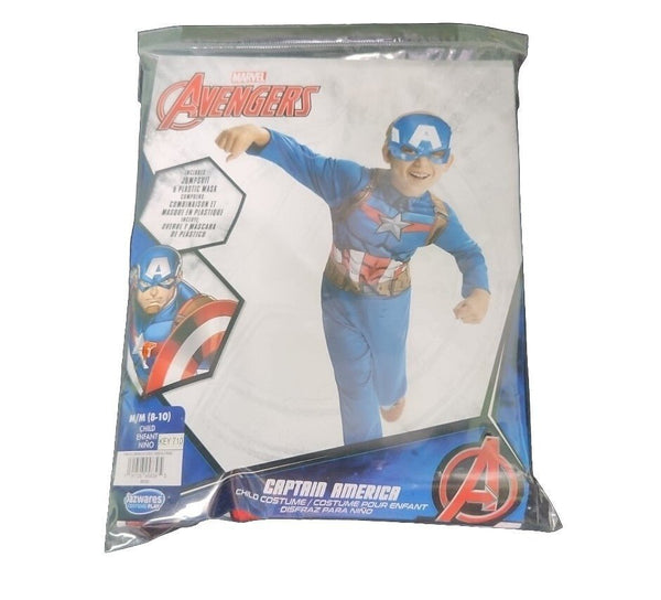 Marvel Avengers Captain America Kids Costume Medium (8 - 10) Jazwares NWT C028 - Darktower Media