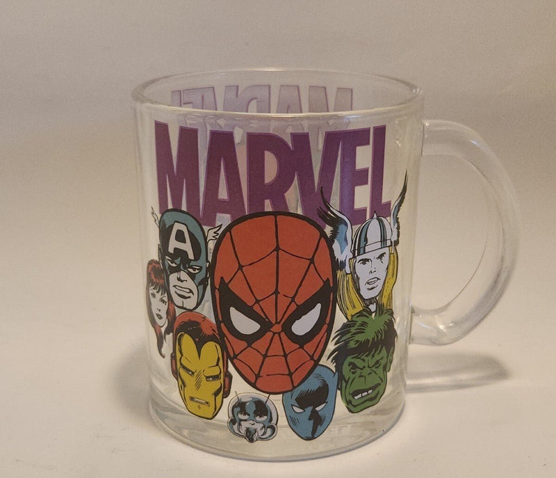 Marvel Transparent Clear Glass Coffee Mug Cup 20 oz - Darktower Media