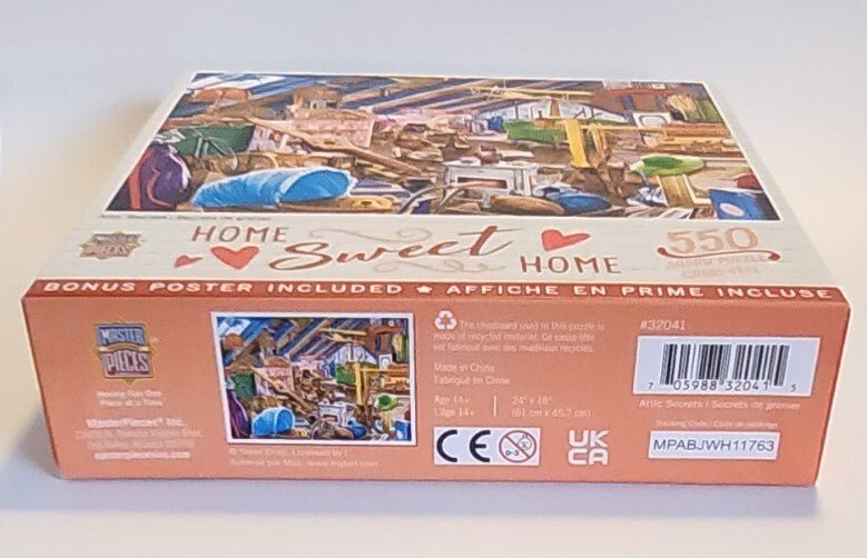 Masterpiece Home Sweet Home ATTIC SECRETS 550 pc jigsaw puzzle/poster - Darktower Media
