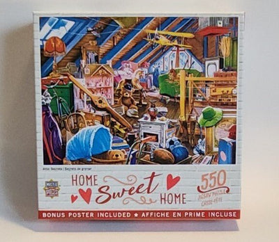 Masterpiece Home Sweet Home ATTIC SECRETS 550 pc jigsaw puzzle/poster