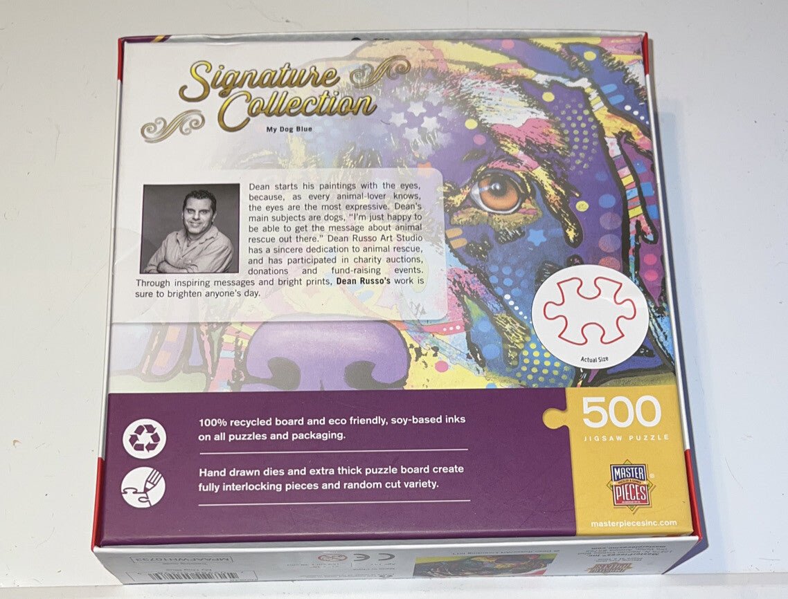 MasterPIeces Dean Russo My Dog Blue 500 Piece Puzzle Signature Collection New - Darktower Media