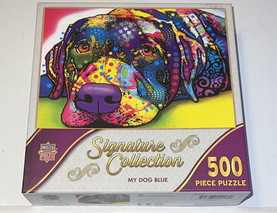 MasterPIeces Dean Russo My Dog Blue 500 Piece Puzzle Signature Collection New