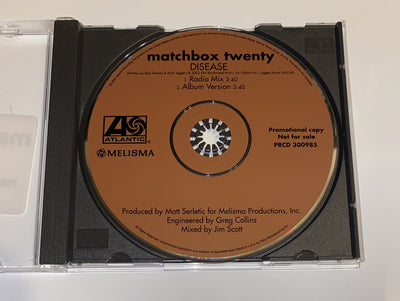 Matchbox Twenty - Disease  2002 U.S. promo cd  -Rare! Unplayed ! Mint Disc