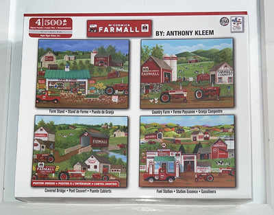 McCormick Farmall 4 x 500 Pcs Jigsaw Puzzles Farm & Tractors Anthony Kleem / NEW