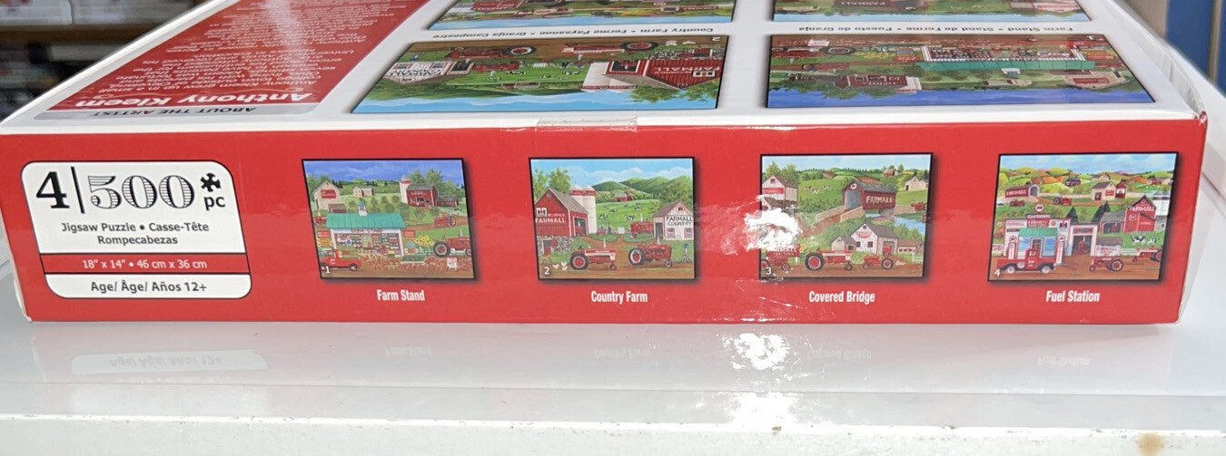 McCormick Farmall 4 x 500 Pcs Jigsaw Puzzles Farm & Tractors Anthony Kleem / NEW - Darktower Media