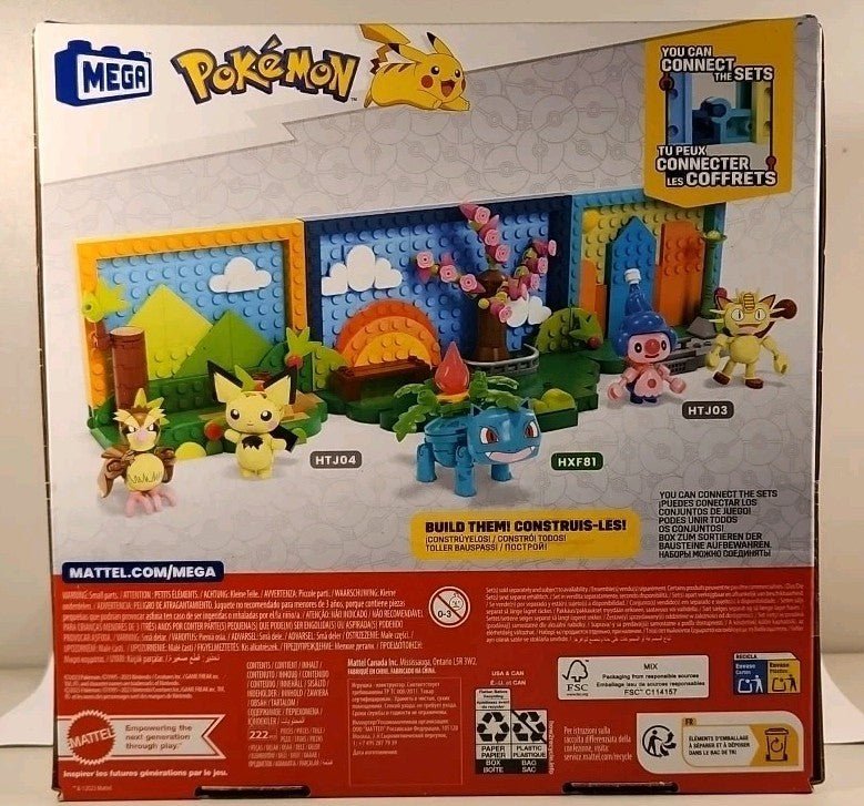 Mega Bloks Pokémon Park Scene 220 - Pc Building Toy Kit with 1 Action Figure w1s3 - Darktower Media