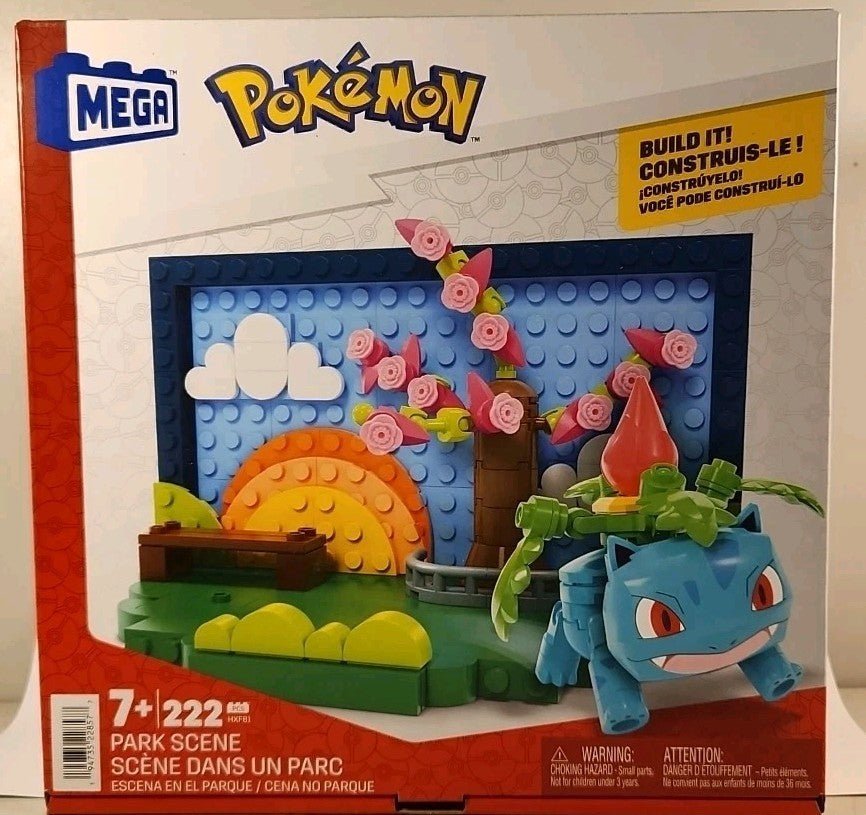 Mega Bloks Pokémon Park Scene 220 - Pc Building Toy Kit with 1 Action Figure w1s3 - Darktower Media