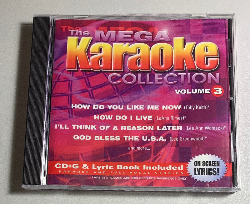Mega Karaoke Collection Disc Volume 3 CD+G CDG Near Mint - Darktower Media