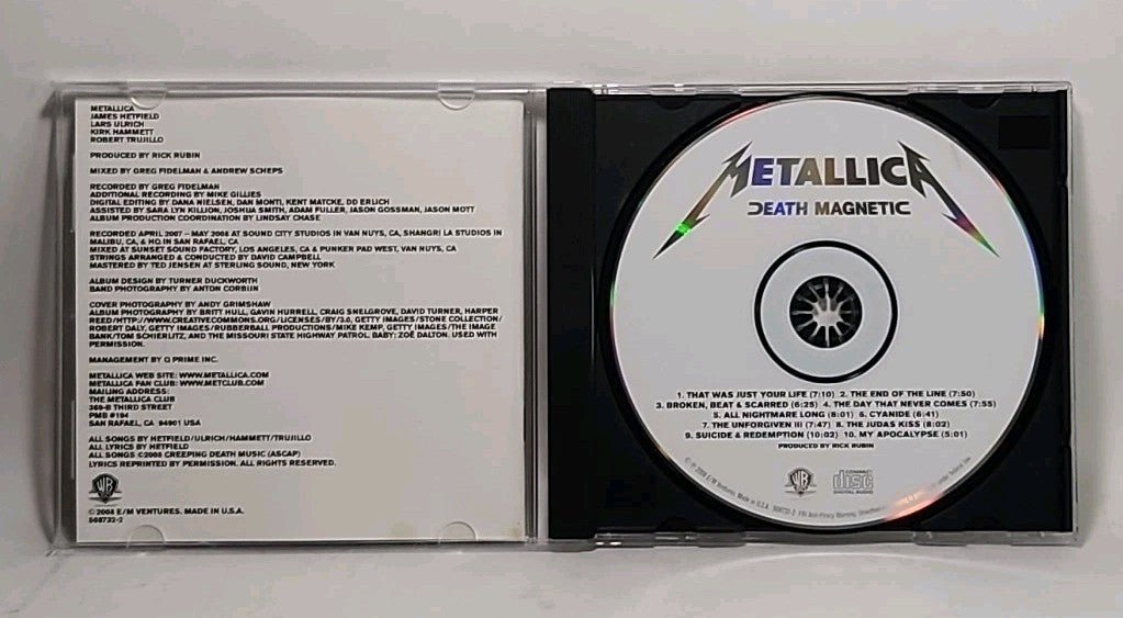 Metallica Death Magnetic Album CD 2008 Warner Bros Die Cut Artwork USA 5146 - Darktower Media