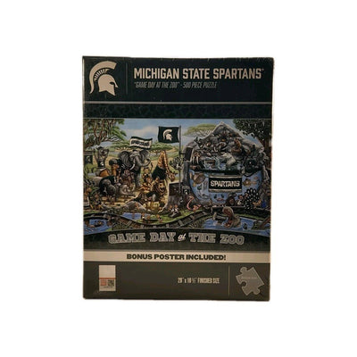 Michigan State Spartans Puzzle Game Day at the Zoo 500 Pc. NIB w1s3 2331