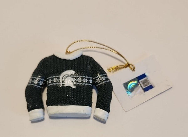Michigan State Spartans Sweater Christmas Ornament Resin 3