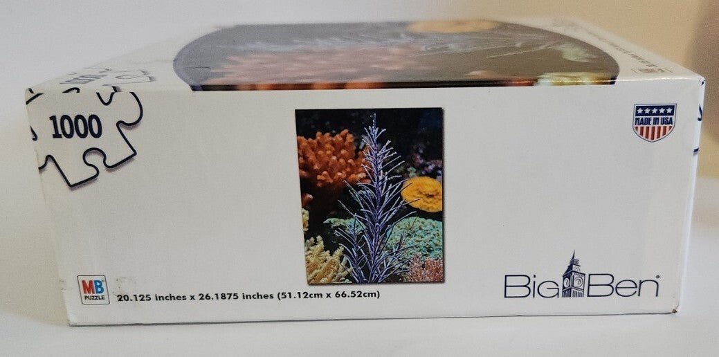 Milton Bradley Big Ben Brand Made In USA Jigsaw Puzzle 1000 20x26" Coral Reef - Darktower Media