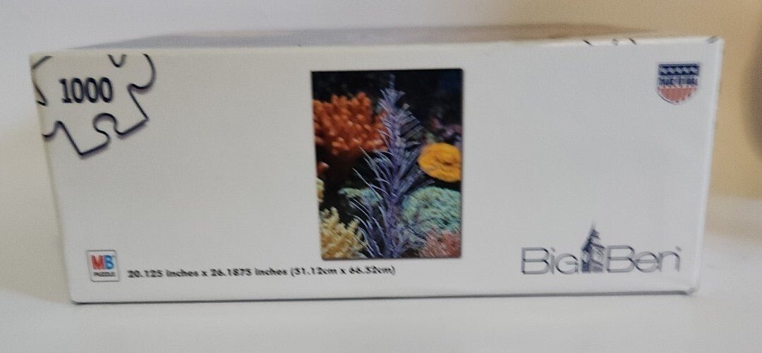 Milton Bradley Big Ben Brand Made In USA Jigsaw Puzzle 1000 20x26" Coral Reef - Darktower Media