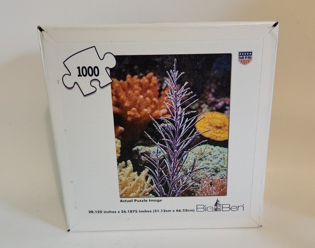 Milton Bradley Big Ben Brand Made In USA Jigsaw Puzzle 1000 20x26" Coral Reef - Darktower Media