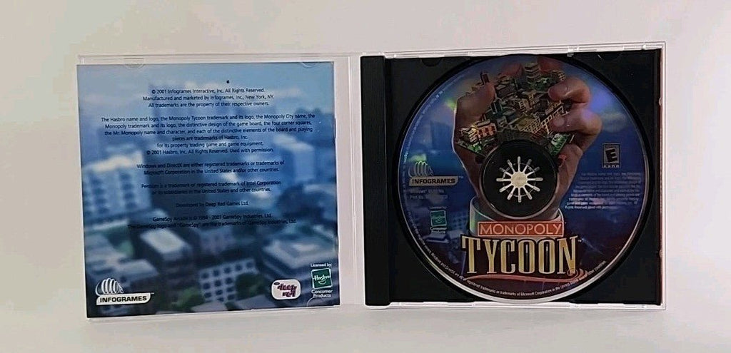 Monopoly Tycoon PC CD Rom 2001 PC Video Game w/ manual w1 4347 - Darktower Media