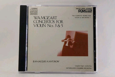 Mozart / Violin Concertos Nos. 3 & 5 Jean-Jacques Kantorow CD Denon Japan w13901