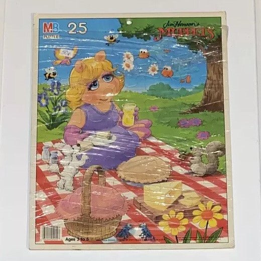 Muppet Babies Miss Piggy Frame - Tray Puzzle Large 1984 Jim Henson 25 Pieces MB - Darktower Media