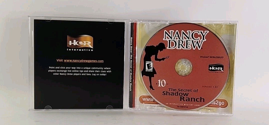 Nancy Drew: The Secret of Shadow Ranch 10 (PC, 2004) CD - ROM NM w1 4358 - Darktower Media