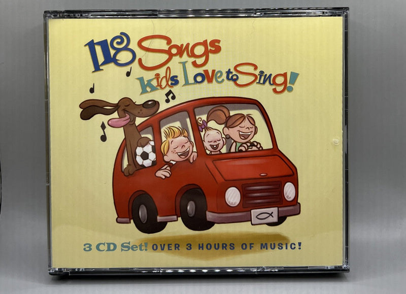 NEW - 118 Songs Kids Love To Sing! (3 - Disc CD Set, 2009) - Unused Scratch Free - Darktower Media