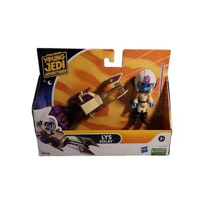 NEW! Disney Star Wars Young Jedi Adventures Lys Solay & Speeder Bike Vehicle Set